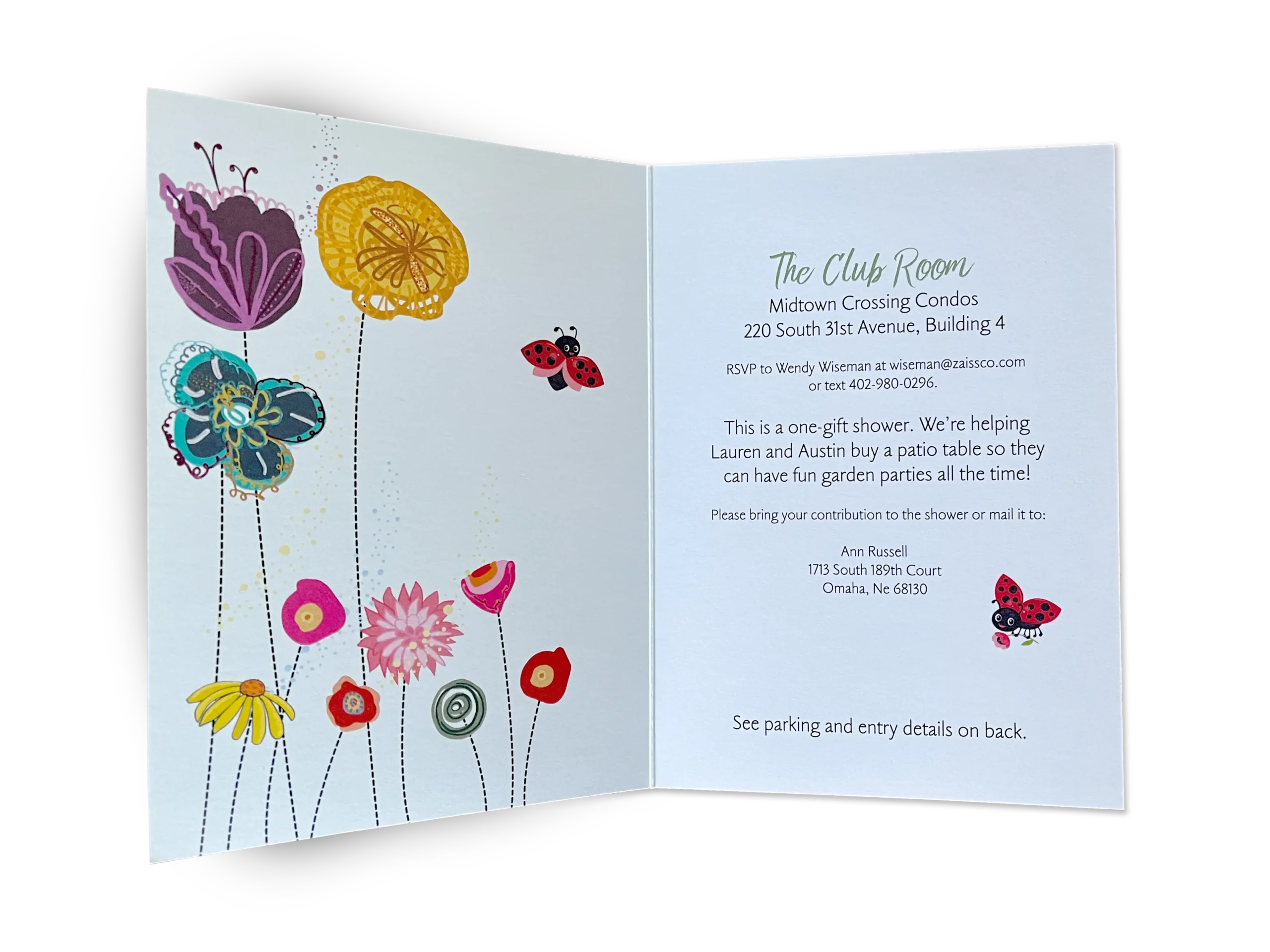 Garden Party Invite inside